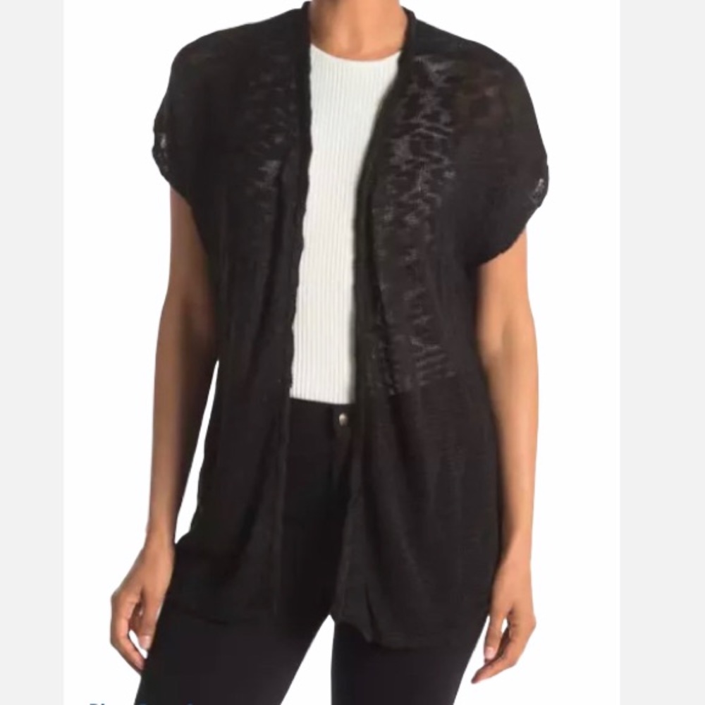 Catherine Malandrino short sleeved black cardigan.